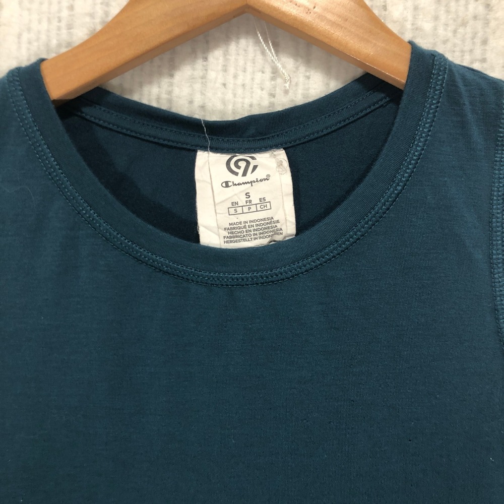 Champion C9 Womens Teal Blue Racerback Athletic Tank Top Size S High Neck - Picture 4 of 7